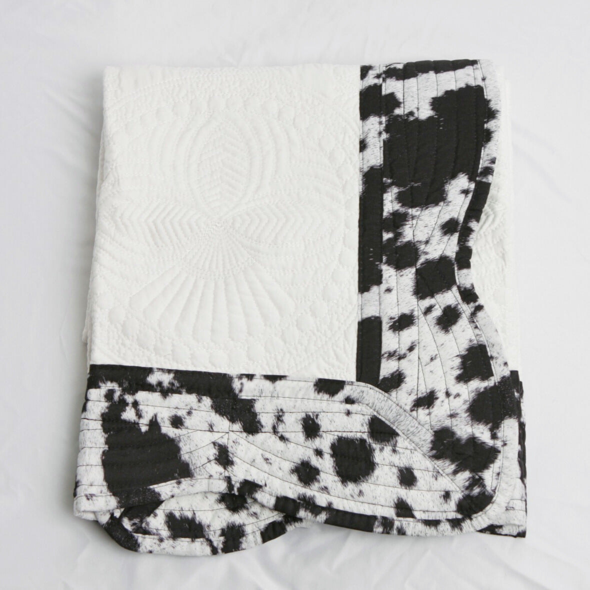 Black Cow Print Quilt