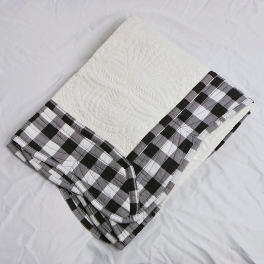 Black & White Buffalo Plaid Quilt